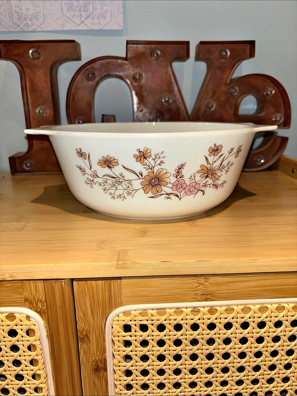 Vintage JAJ Pyrex England "Country Autumn" Casserole/Serving Dish